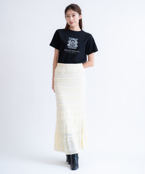 NOELA(ノエラ)の「ロゴエンブレムTシャツ(Tシャツ/カットソー・レディース・オフホワイト/ブラック・フリー)」の9枚目の写真
