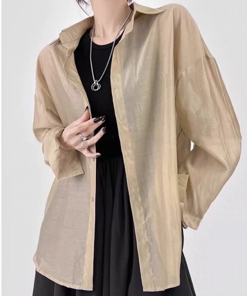 SEN TOKYO(セントーキョー)の「シースルー シアーシャツ(シャツ/ブラウス・レディース・ホワイト/グレー/ブルー/イエロー・MEDIUM/SMALL)」の14枚目の写真