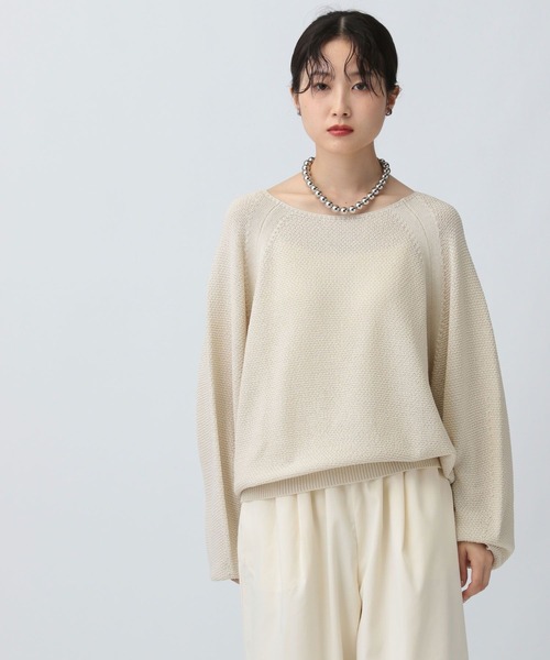 LEPSIM（レプシィム）の「7ゲージカノコラグラン長袖プルオーバー　97117（ニット/セーター・レディース・ブラック/ブラウン/アイボリー/ピンク・FREE）」の6枚目の写真