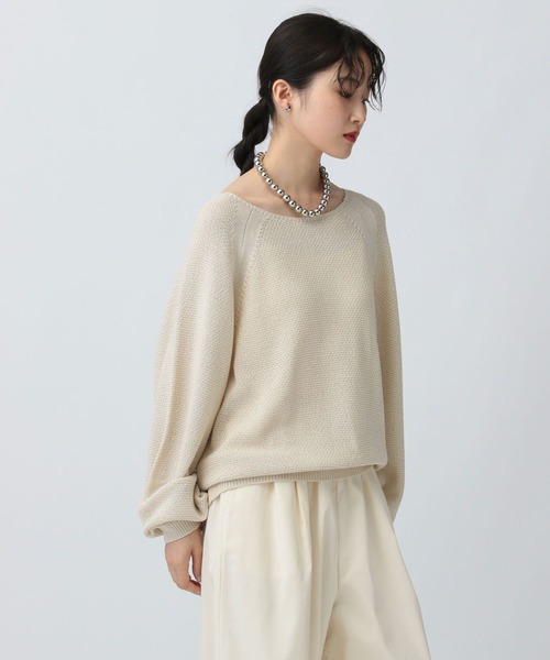 LEPSIM（レプシィム）の「7ゲージカノコラグラン長袖プルオーバー　97117（ニット/セーター・レディース・ブラック/ブラウン/アイボリー/ピンク・FREE）」の7枚目の写真