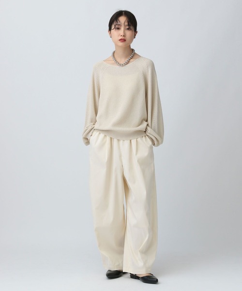 LEPSIM（レプシィム）の「7ゲージカノコラグラン長袖プルオーバー　97117（ニット/セーター・レディース・ブラック/ブラウン/アイボリー/ピンク・FREE）」の8枚目の写真