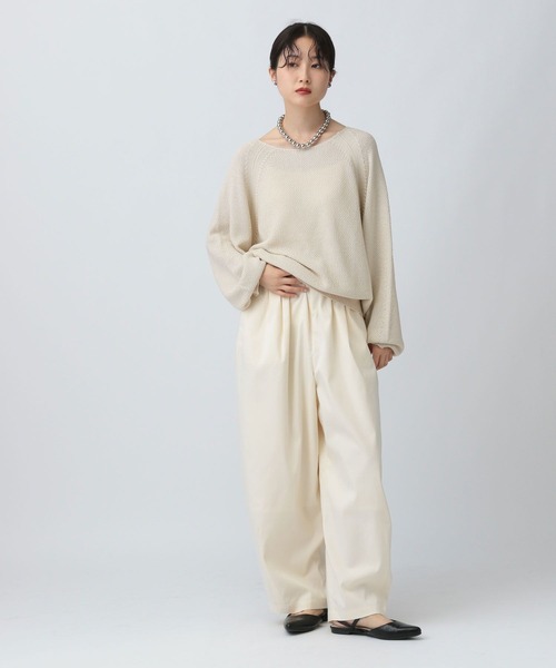 LEPSIM（レプシィム）の「7ゲージカノコラグラン長袖プルオーバー　97117（ニット/セーター・レディース・ブラック/ブラウン/アイボリー/ピンク・FREE）」の10枚目の写真