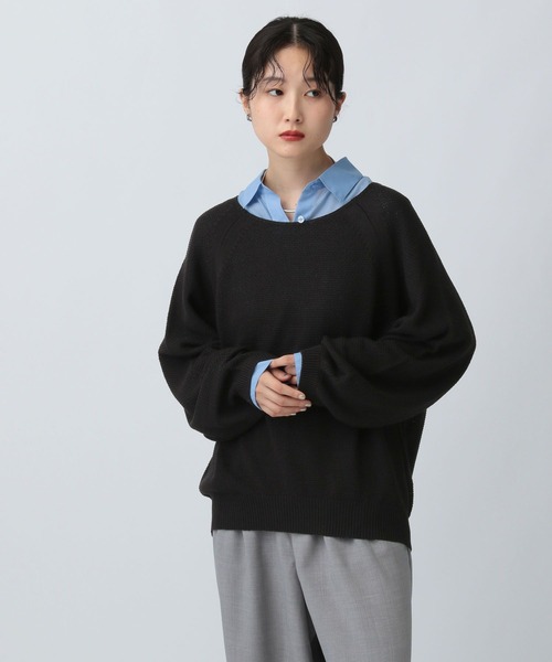 LEPSIM（レプシィム）の「7ゲージカノコラグラン長袖プルオーバー　97117（ニット/セーター・レディース・ブラック/ブラウン/アイボリー/ピンク・FREE）」の13枚目の写真