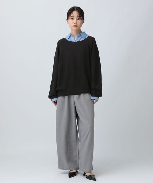 LEPSIM（レプシィム）の「7ゲージカノコラグラン長袖プルオーバー　97117（ニット/セーター・レディース・ブラック/ブラウン/アイボリー/ピンク・FREE）」の14枚目の写真