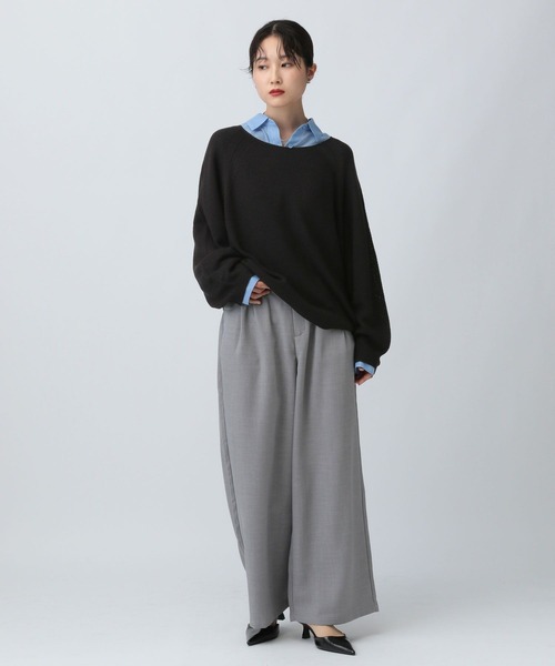 LEPSIM（レプシィム）の「7ゲージカノコラグラン長袖プルオーバー　97117（ニット/セーター・レディース・ブラック/ブラウン/アイボリー/ピンク・FREE）」の16枚目の写真