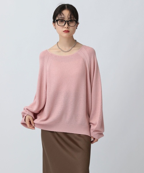 LEPSIM（レプシィム）の「7ゲージカノコラグラン長袖プルオーバー　97117（ニット/セーター・レディース・ブラック/ブラウン/アイボリー/ピンク・FREE）」の17枚目の写真