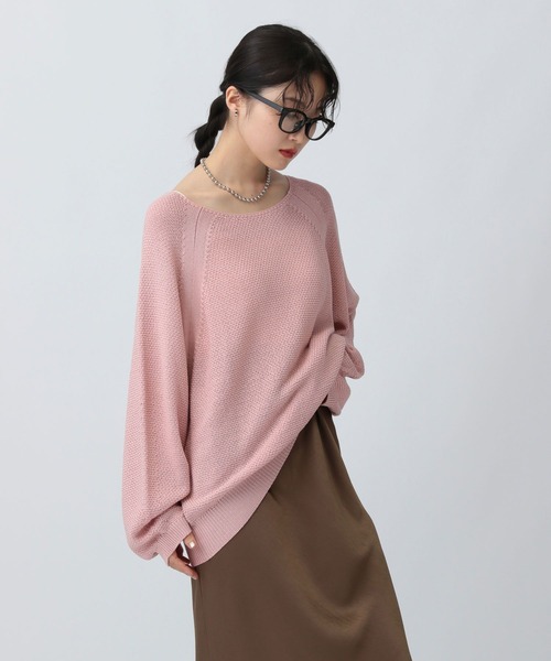 LEPSIM（レプシィム）の「7ゲージカノコラグラン長袖プルオーバー　97117（ニット/セーター・レディース・ブラック/ブラウン/アイボリー/ピンク・FREE）」の18枚目の写真