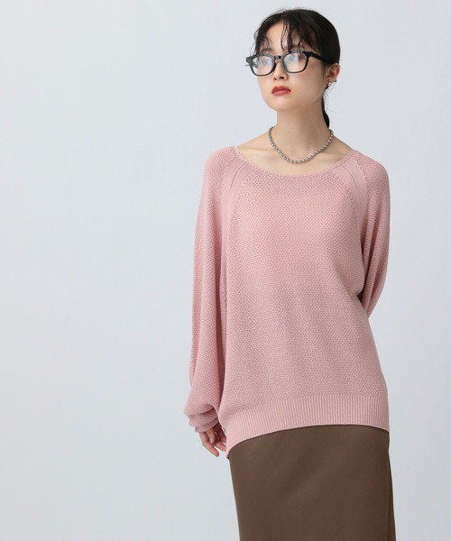 LEPSIM（レプシィム）の「7ゲージカノコラグラン長袖プルオーバー　97117（ニット/セーター・レディース・ブラック/ブラウン/アイボリー/ピンク・FREE）」の19枚目の写真