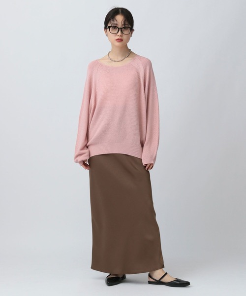 LEPSIM（レプシィム）の「7ゲージカノコラグラン長袖プルオーバー　97117（ニット/セーター・レディース・ブラック/ブラウン/アイボリー/ピンク・FREE）」の20枚目の写真