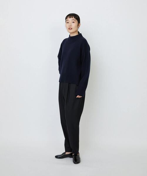 LOISIR（ロワズィール）の「メリノウール天竺モックネックプルオーバー（ニット/セーター・レディース・ネイビー/オレンジ/ベージュ/オリーブ・FREE）」の20枚目の写真