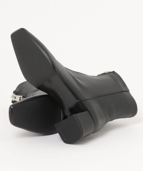 セール】【FABIO RUSCONI】スクエアトウセンタージップショートブーツ