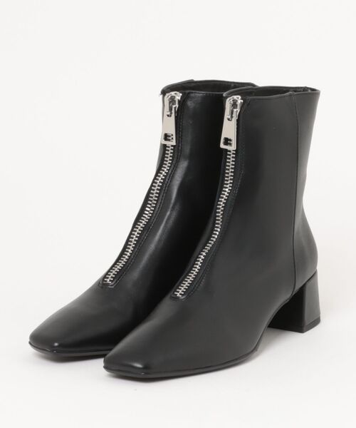 セール】【FABIO RUSCONI】スクエアトウセンタージップショートブーツ