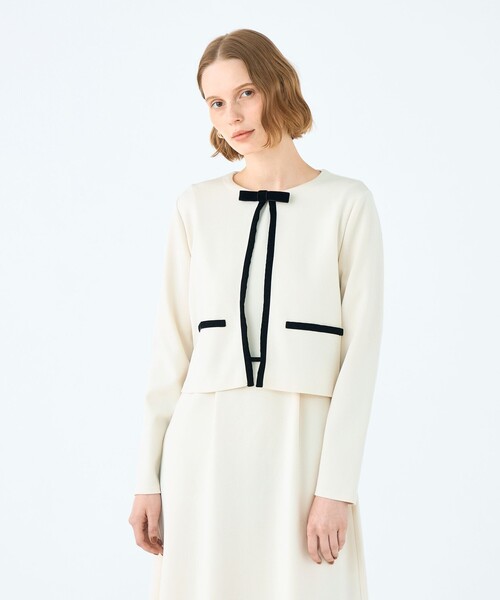 ミラノリブ クルーネックカーディガン（カーディガン/ボレロ