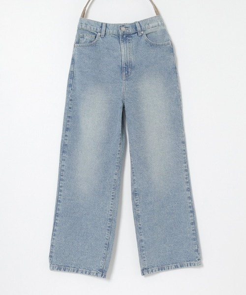 Honeys(ハニーズ)の「ストレートパンツ(股下60cm)(デニムパンツ・レディース・ブルー系その他3/ブルー系その他/グレー/ライトグレー/ブルー系その他2・SS/S/M/L/LL)」の13枚目の写真