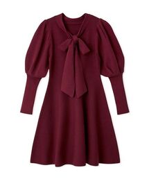 LILY BROWN | ボウタイリボンニットワンピース(ワンピース)