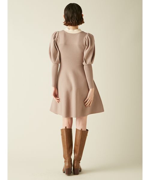 新作新品タグ付き　リリーブラウン♡ボウタイリボンニットワンピース ボウタイリボンニットワンピース(ニットワンピース)｜ワンピース｜LILY