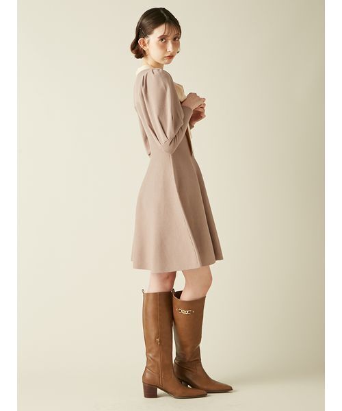 セール】ボウタイリボンニットワンピース（ワンピース）｜LILY BROWN