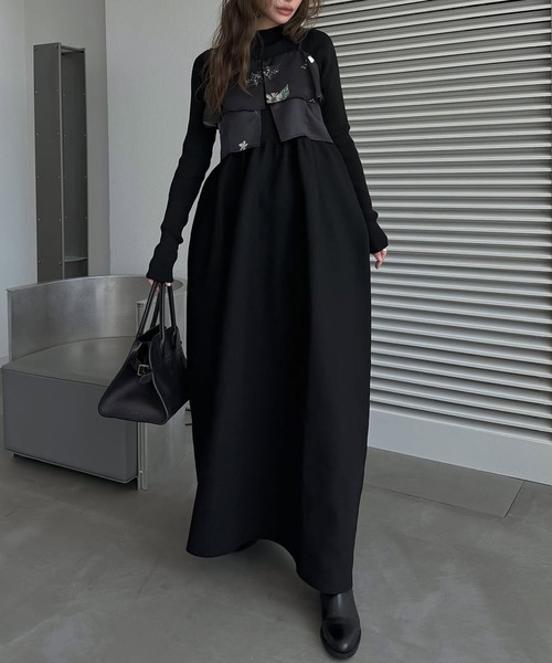 willfullyワンピース　新品、未使用、タグ付き rib docking volume garter knit OP（ワンピース）｜WILLFULLY（ウィル