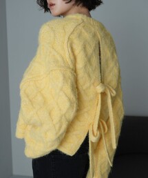 EMMEL REFINES | ＜EMMEL REFINES＞EM バックリボン ケーブルニット プルオーバー(ニット/セーター)