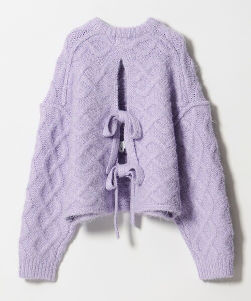 セール】＜EMMEL REFINES＞EM バックリボン ケーブルニット プル