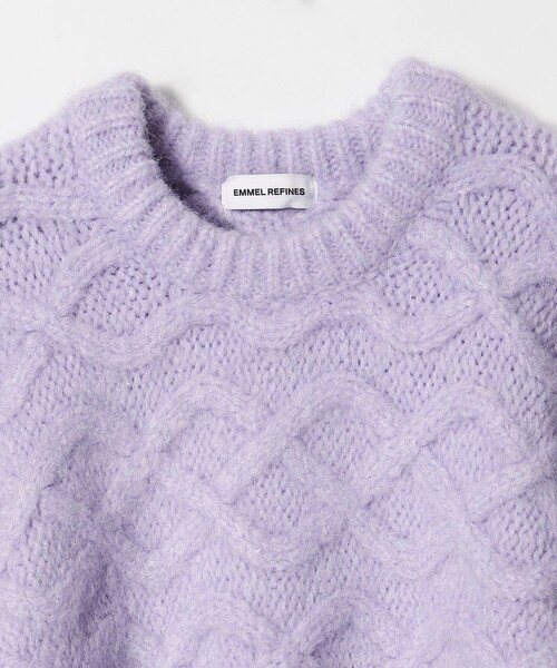 セール】＜EMMEL REFINES＞EM バックリボン ケーブルニット プル