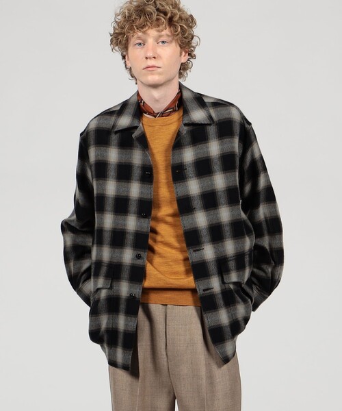 PENDLETON(ペンドルトン)の「【別注】PENDLETON コットンカシミヤ シャツジャケット(ブルゾン・メンズ・ブラウン系その他/ブラック系その他・S/L/M)」の3枚目の写真