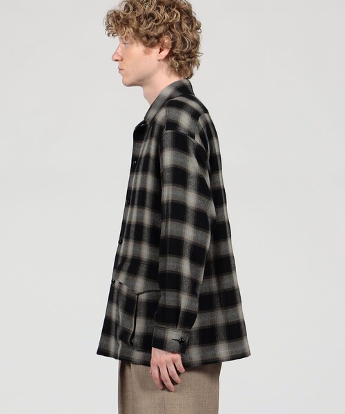 PENDLETON(ペンドルトン)の「【別注】PENDLETON コットンカシミヤ シャツジャケット(ブルゾン・メンズ・ブラウン系その他/ブラック系その他・S/L/M)」の5枚目の写真