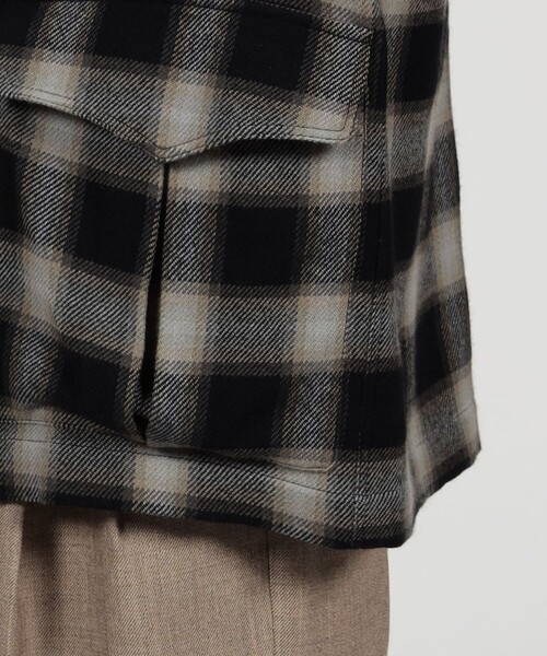 PENDLETON(ペンドルトン)の「【別注】PENDLETON コットンカシミヤ シャツジャケット(ブルゾン・メンズ・ブラウン系その他/ブラック系その他・S/L/M)」の10枚目の写真