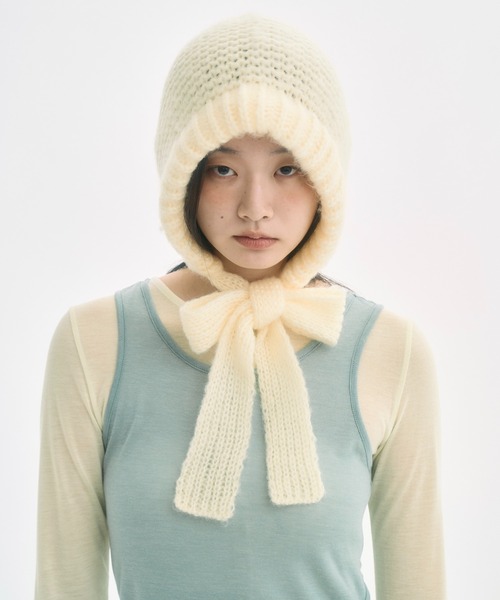 FEKETE（フェケテ）の「ribbon balaclava / リボンバラクラバ（ニット