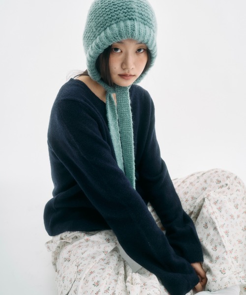 fekete リボン バラクラバ ribbon balaclava / リボンバラクラバ（ニットキャップ/ビーニー