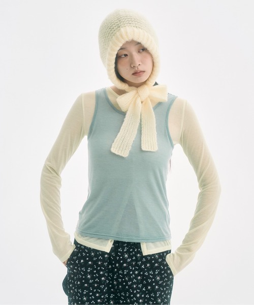 ribbon balaclava / リボンバラクラバ（ニットキャップ/ビーニー