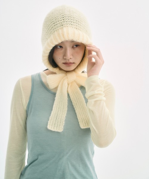 fekete リボン バラクラバ ribbon balaclava / リボンバラクラバ（ニットキャップ/ビーニー