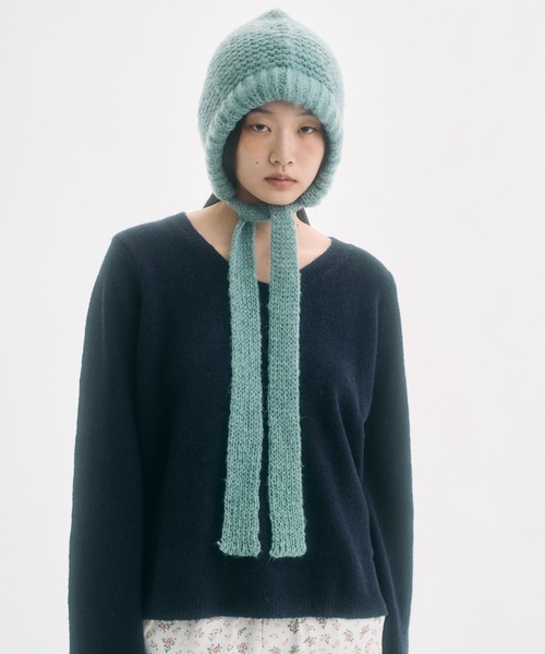 fekete リボン バラクラバ FEKETE（フェケテ）の「ribbon balaclava / リボンバラクラバ（ニット