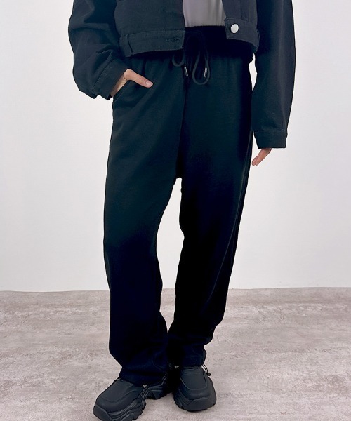 CLOTHY（クロシィ）の「【 Ｓ～3Ｌまで5サイズ展開】ドロストスウェットパンツ（スウェットパンツ・レディース・グレー/ブラック・MEDIUM/LARGE/X-LARGE/XX-LARGE/SMALL）」の5枚目の写真