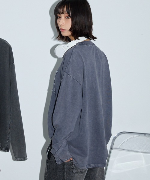 Anchor Smith(アンカー スミス)の「ヴィンテージ加工スターパッチワーク刺繍クルーネックロンT(Tシャツ/カットソー・レディース・ネイビー/ブラウン/スミクロ・M/L)」の14枚目の写真