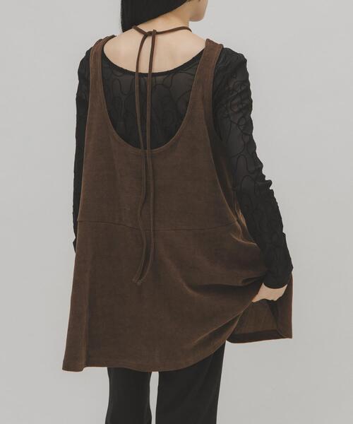 KBF（ケイビーエフ）の「2WAYローフレアミニワンピース（ワンピース・レディース・ブラウン/ブラック・ONE）」の5枚目の写真