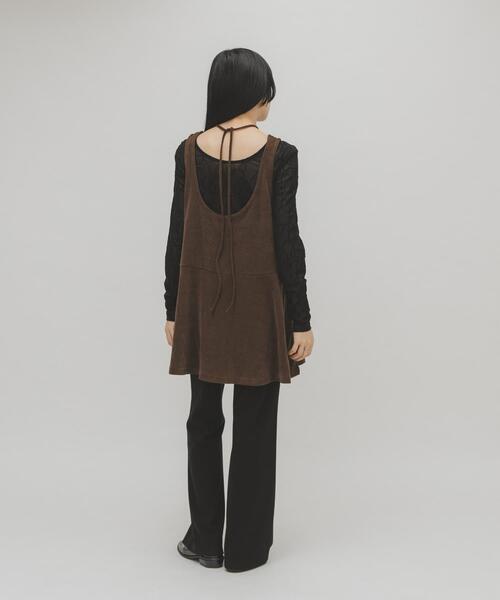 KBF（ケイビーエフ）の「2WAYローフレアミニワンピース（ワンピース・レディース・ブラウン/ブラック・ONE）」の9枚目の写真