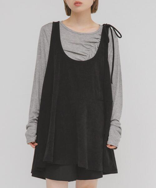 KBF（ケイビーエフ）の「2WAYローフレアミニワンピース（ワンピース・レディース・ブラウン/ブラック・ONE）」の14枚目の写真