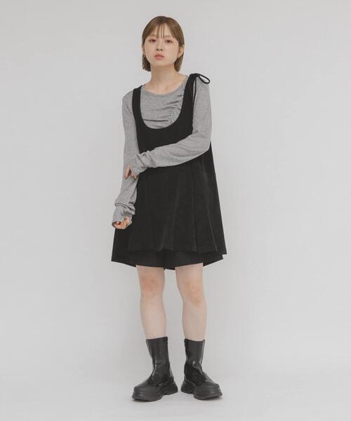 KBF（ケイビーエフ）の「2WAYローフレアミニワンピース（ワンピース・レディース・ブラウン/ブラック・ONE）」の17枚目の写真