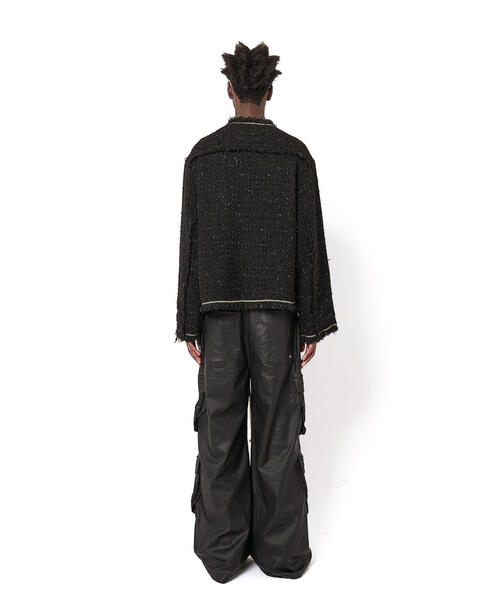 DANKE SCHON(ダンケシェーン)の「DankeSchon/ダンケシェーン/COATING FLARE CARGOPANTS(カーゴパンツ・レディース・ブラック・L/M/XL/S)」の5枚目の写真