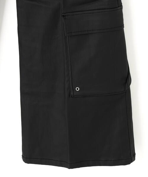 DANKE SCHON(ダンケシェーン)の「DankeSchon/ダンケシェーン/COATING FLARE CARGOPANTS(カーゴパンツ・レディース・ブラック・L/M/XL/S)」の12枚目の写真
