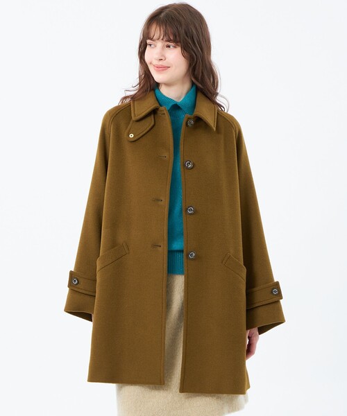 WELBURY（ウェルベリー）】ウールメルトン製（ステンカラーコート