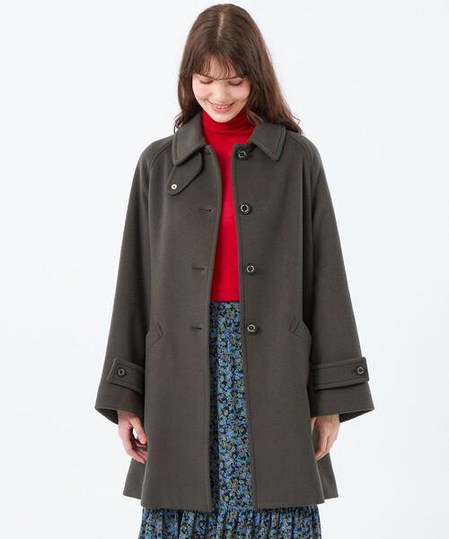 WELBURY（ウェルベリー）】ウールメルトン製（ステンカラーコート
