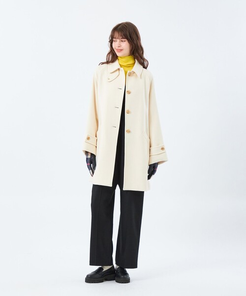 MACKINTOSH PHILOSOPHY(マッキントッシュ フィロソフィー)の「【WELBURY(ウェルベリー)】ウールメルトン製(ステンカラーコート・レディース・ブラウン/ダークネイビー/チャコールグレー/オフホワイト・36/38)」の10枚目の写真