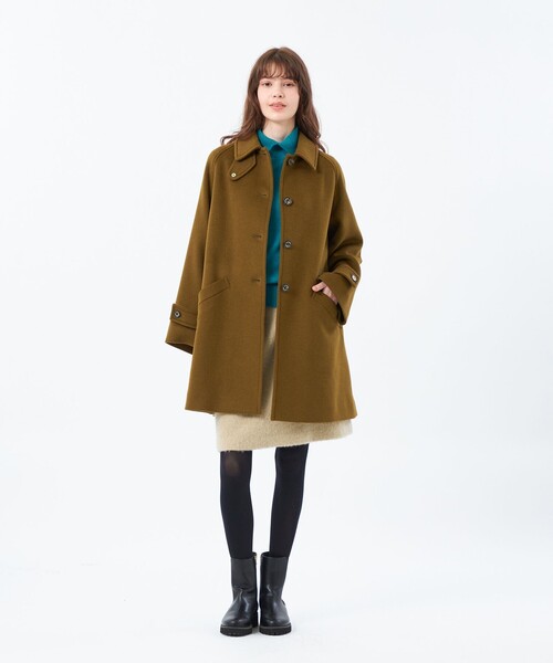 WELBURY（ウェルベリー）】ウールメルトン製（ステンカラーコート