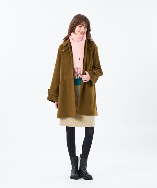 WELBURY（ウェルベリー）】ウールメルトン製（ステンカラーコート