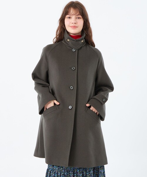 WELBURY（ウェルベリー）】ウールメルトン製（ステンカラーコート