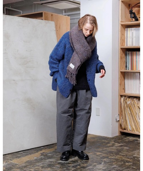 VOAAOV(ヴォアーブ)の「【VOAAOV】 FULLERS TEASEL BRUSHED KNIT Cardigan(カーディガン/ボレロ・メンズ・ブラック/ネイビー/ブラウン・1/2)」の7枚目の写真