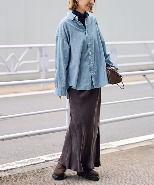 FRAMeWORK（フレームワーク）の「≪追加≫ダンガリーシャツ3（シャツ/ブラウス・レディース・サックスブルー/スカイブルー・FREE）」の5枚目の写真