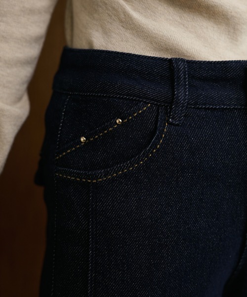 LAULEN（ローレン）の「back pocket flare denim pants /バックポケットフレアデニムパンツ（デニムパンツ・レディース・ネイビー・M/S）」の12枚目の写真